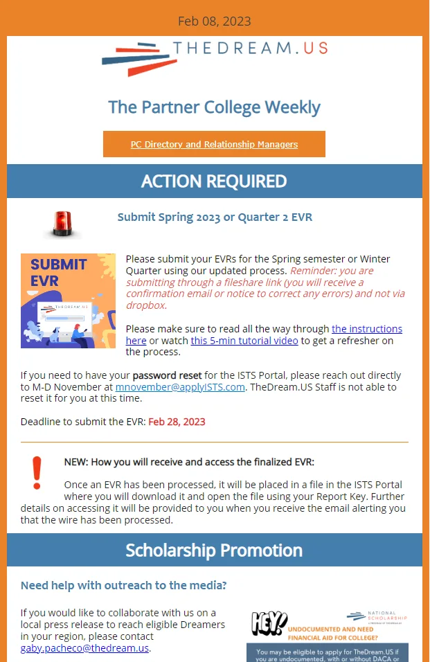email screenshot